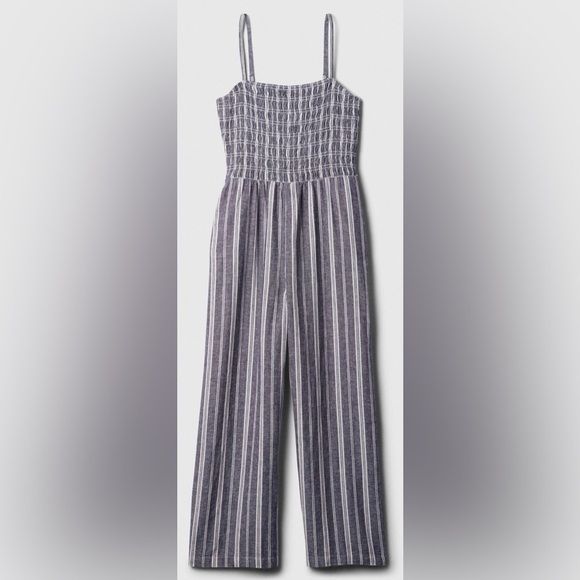 NWT GAP Linen-Blend Smocked Jumpsuit Size Large NWT - Picture 5 of 10